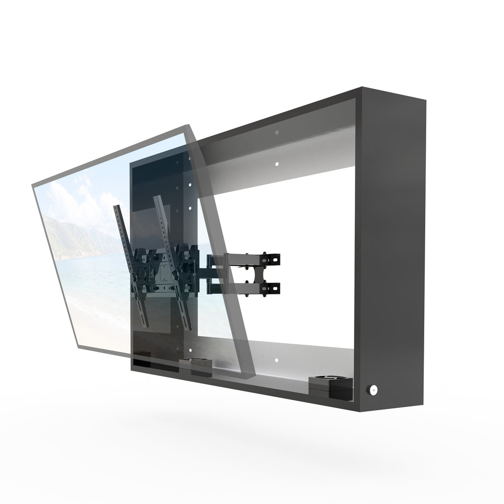 40-43 inch Waterproof Outdoor TV Enclosure Dustproof, Impact-Resistant with Anti-Theft Lock