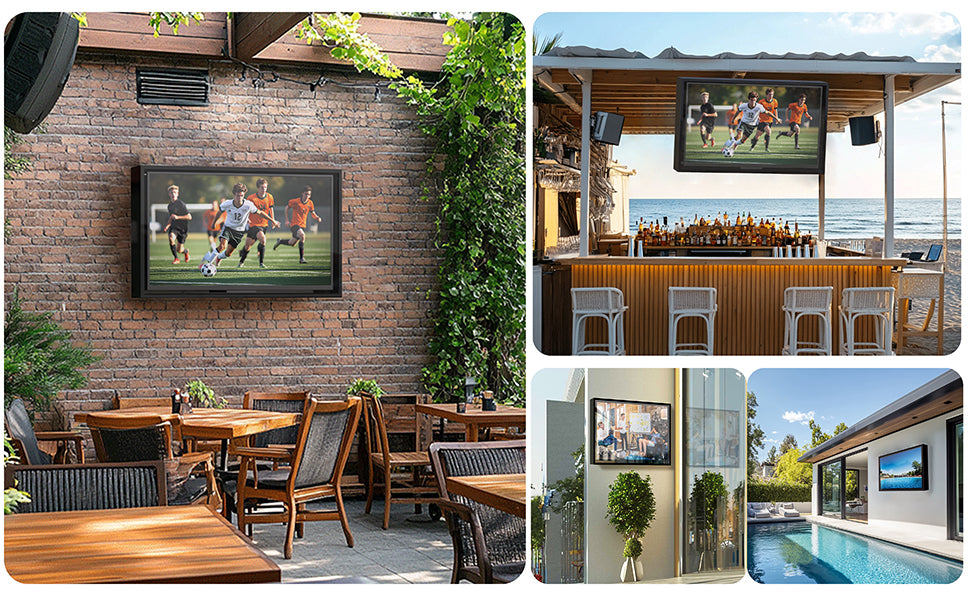 40-43 inch Waterproof Outdoor TV Enclosure Dustproof, Impact-Resistant with Anti-Theft Lock