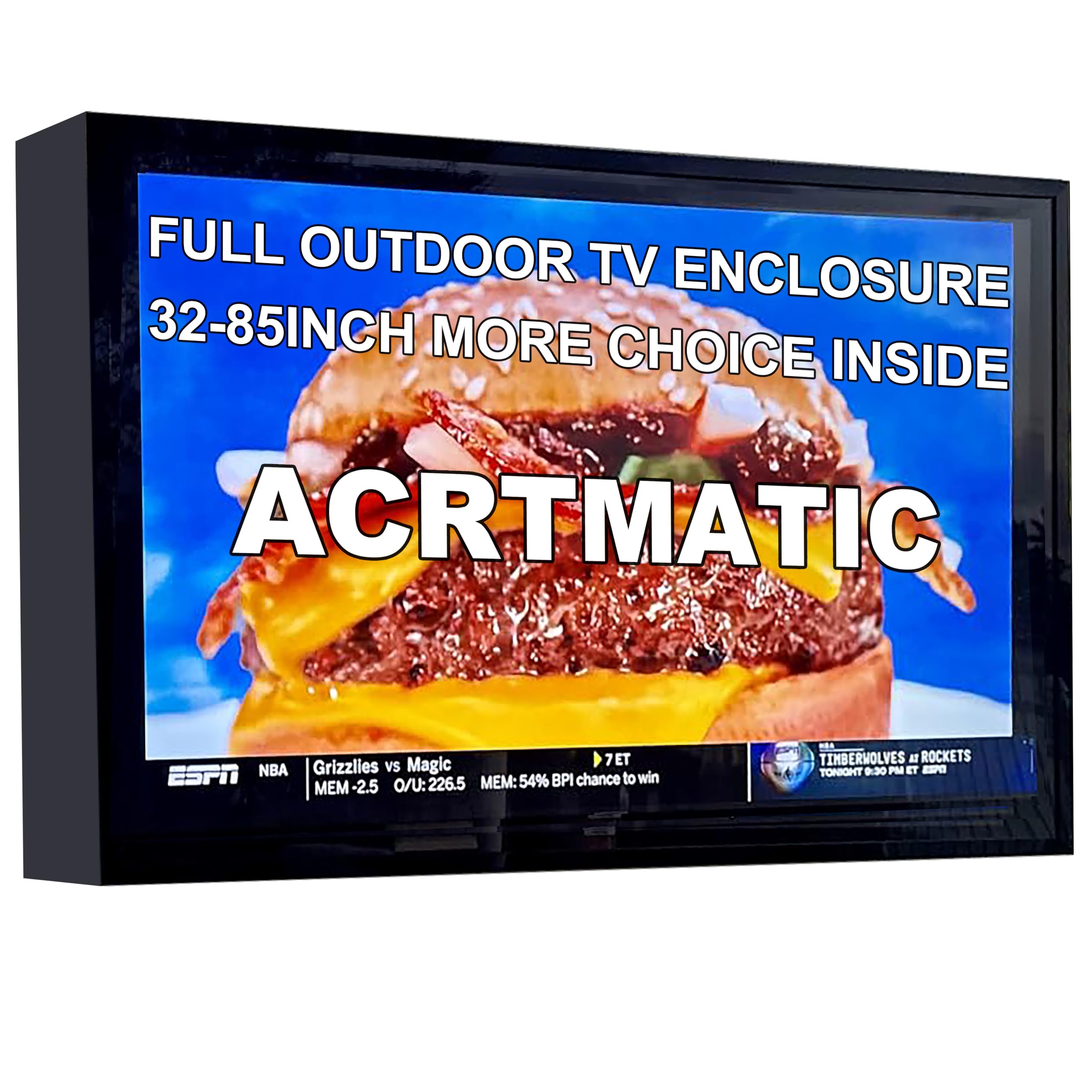 30-32 inch Waterproof Outdoor TV Enclosure Dustproof, Impact-Resistant with Anti-Theft Lock
